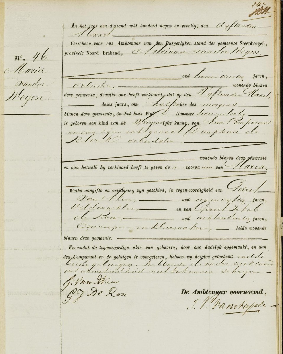 Klik voor foto in apart venster van_der_wegen_maria_15-03-1849_geboorteakte.jpg